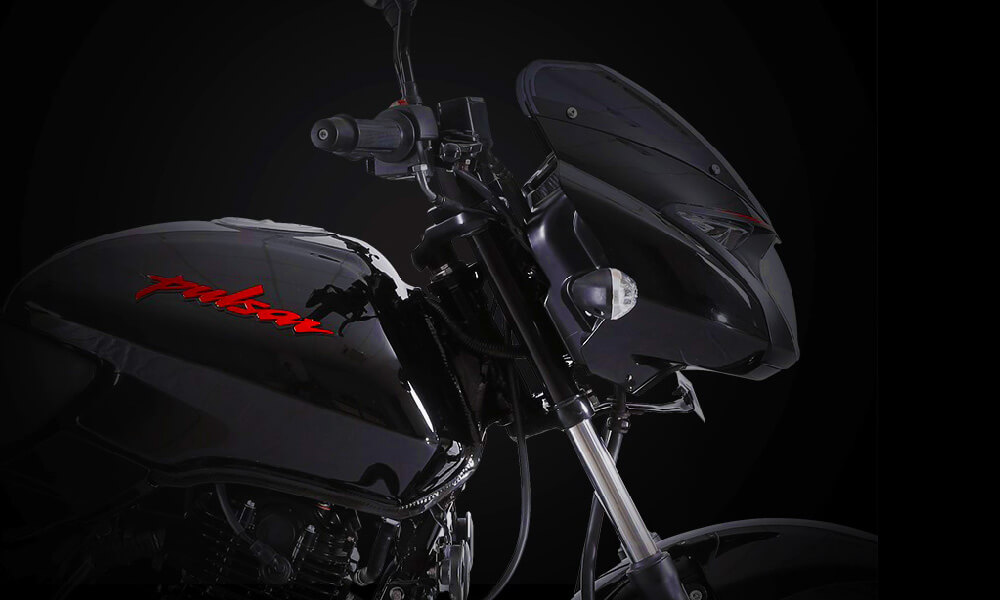 Bajaj Pulsar 150cc Neon with Thrilling Style Black and Red Bajaj Pulsar 150cc Neon Motorcycle