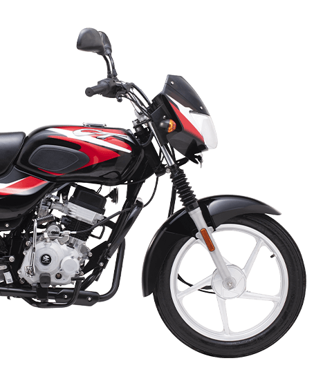 All New Black Red Bajaj CT100 Motorcycle 2023-m