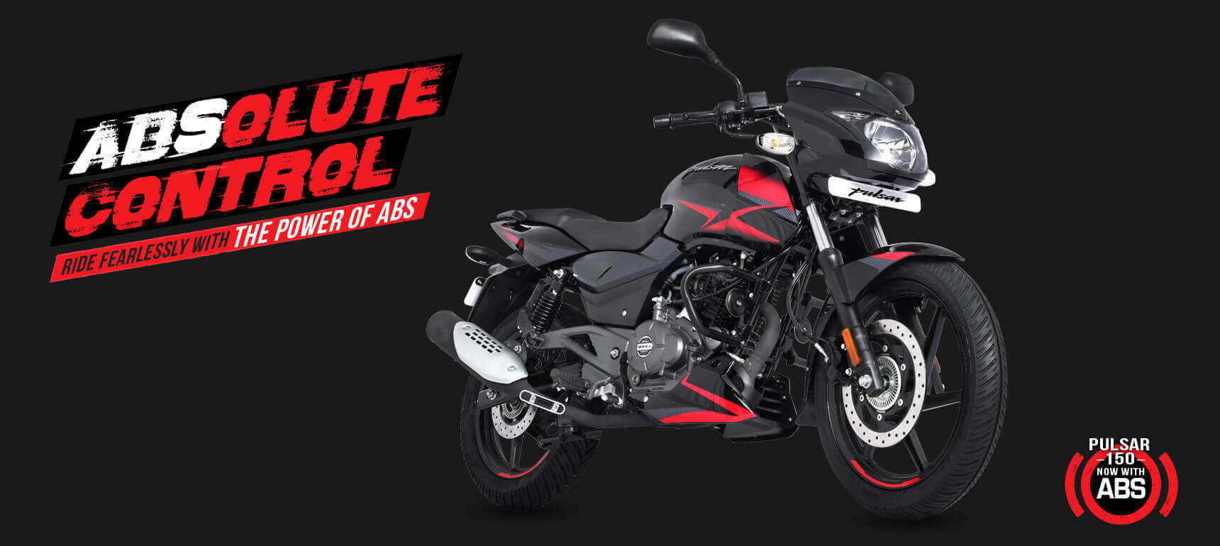 Black and red color Bajaj Pulsar 150 Twin Disk Motorcycle with ABS