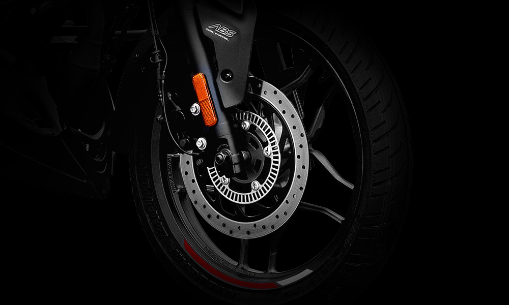 Bajaj Pulsar N160 FI ABS Motorcycle Tyre and ABS Brake features