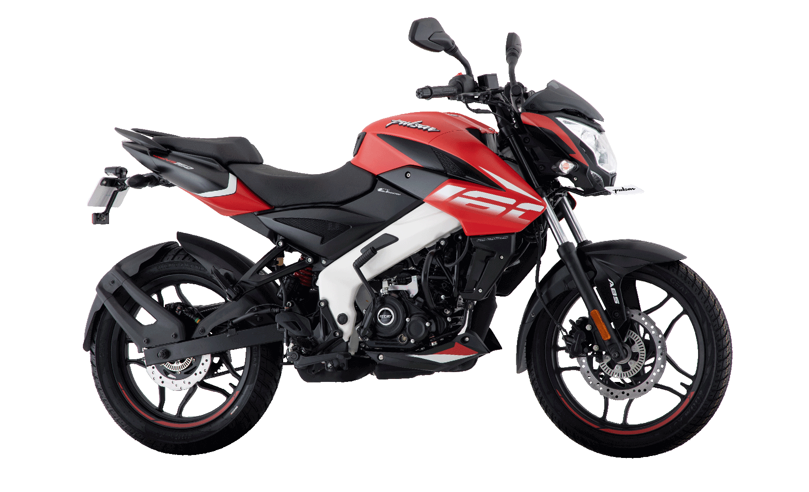 Black and Red Bajaj Pulsar NS 160cc Twin Disk ABS Motorcycle
