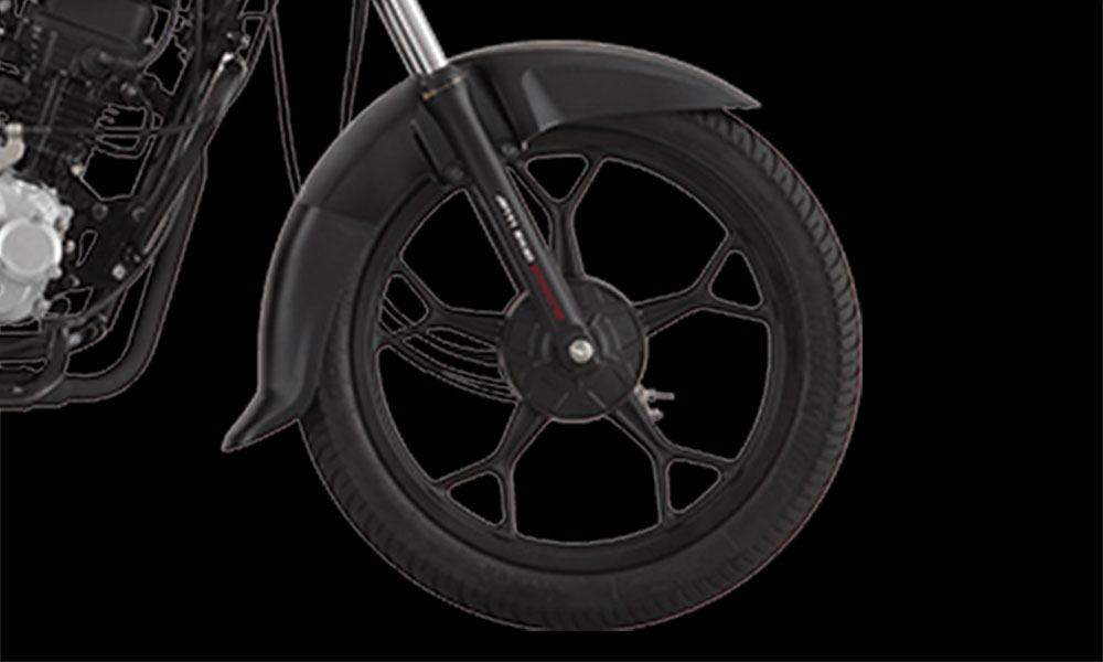 Chrome Black color Bajaj Platina 100cc ES LED DRL front wheel and drum brakes