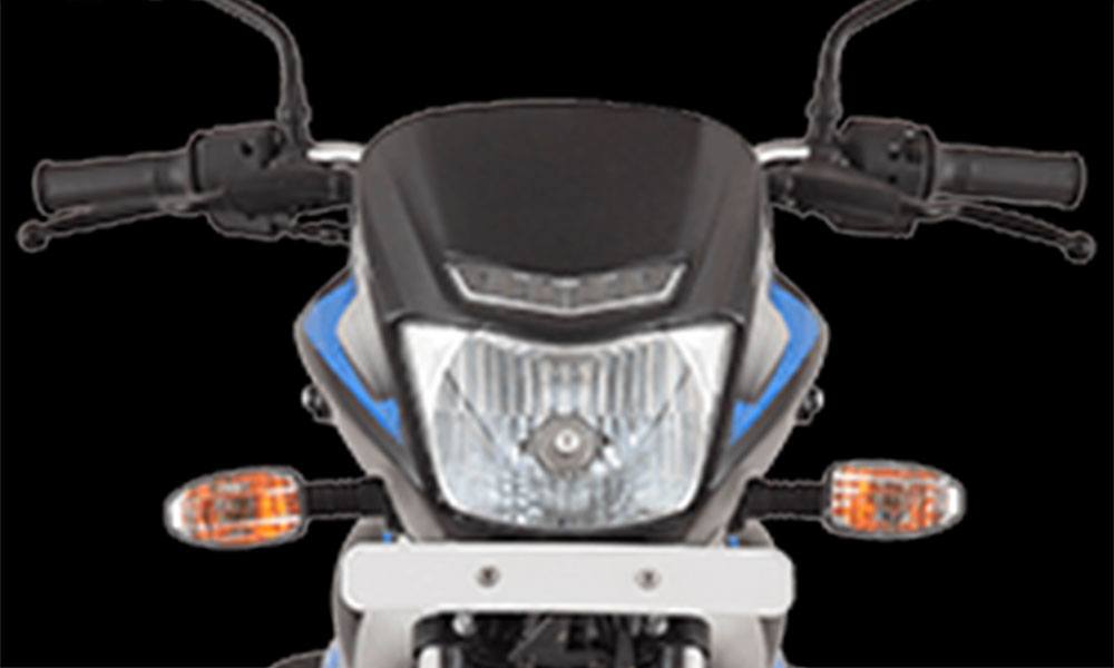 Black And Blue Color Bajaj Platina 100cc ES LED DRL front Head Lamp and Indicator